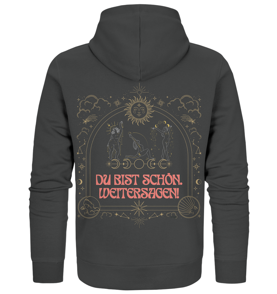 fly Lieblingsshirts - Du bist scshön. Weitersagen - Organic Zipper