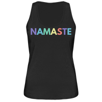 fly Lieblingsshirt - Namaste Spruch bunt - Ladies Bio Organic - Ladies Organic Tank-Top