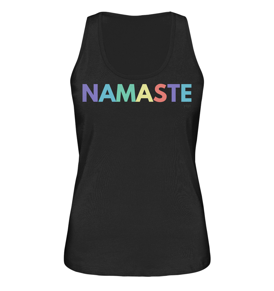 fly Lieblingsshirt - Namaste Spruch bunt - Ladies Bio Organic - Ladies Organic Tank-Top