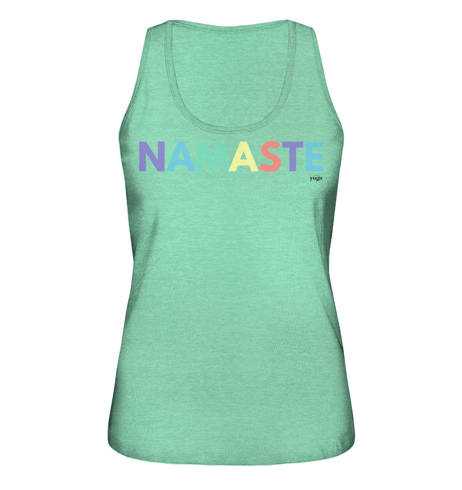 fly Lieblingsshirt - Namaste Spruch bunt - Ladies Bio Organic - Ladies Organic Tank-Top