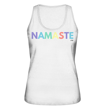 fly Lieblingsshirt - Namaste Spruch bunt - Ladies Bio Organic - Ladies Organic Tank-Top