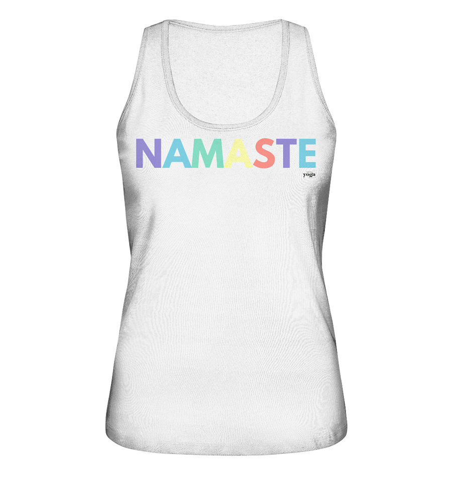 fly Lieblingsshirt - Namaste Spruch bunt - Ladies Bio Organic - Ladies Organic Tank-Top
