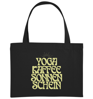 fly Lieblingstasche | Yoga, Kaffee, Sonnenschein Spruch | Limitiert - XL Bio Organic Shopping-Bag