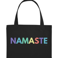 fly Lieblingstasche - Namaste Spruch bunt - Ladies Bio Organic - Organic Shopping-Bag