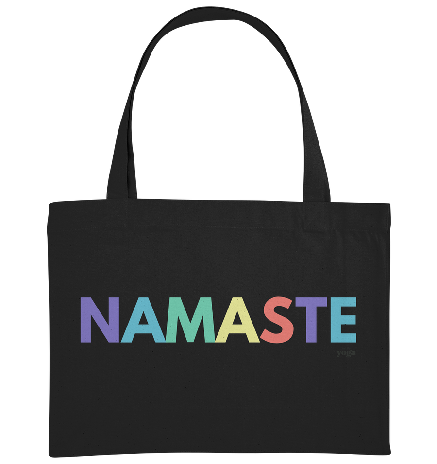 fly Lieblingstasche - Namaste Spruch bunt - Ladies Bio Organic - Organic Shopping-Bag