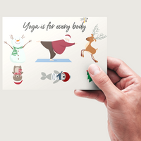 Postkarte | Weihnachten - Yoga is for every body