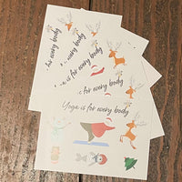 Postkarte | Weihnachten - Yoga is for every body
