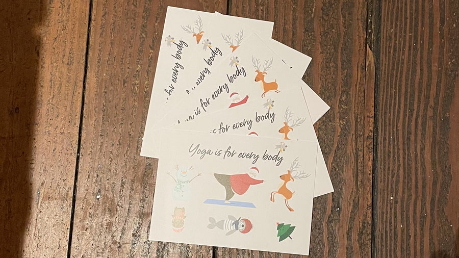 Postkarte | Weihnachten - Yoga is for every body