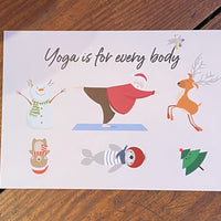Postkarte | Weihnachten - Yoga is for every body