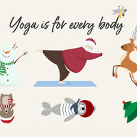 Postkarte | Weihnachten - Yoga is for every body