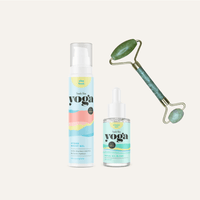 Set Gesichtsyoga | fair trade Gua Sha Stein / Roller + Moisturizer + Gesichtsöl |
