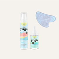 Set Gesichtsyoga | fair trade Gua Sha Stein / Roller + Moisturizer + Gesichtsöl |
